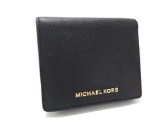 MICHAEL KORS マイケルコース レザー 二つ折り 財布 ウォレット カード入れ 札入れ レディース ブラック系 DJ1258
