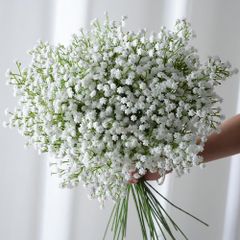 【数量限定】10本入 可憐な 造花 カスミ草 かすみそう 本物そっくりな かすみ草 アーティシャルフラワー 花束 屋内屋外装飾用 WillingYou 霞草 H51cm ホワイト