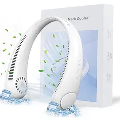 ネッククーラー 首掛け扇風機 【2400mAh超長持用】 携帯扇風機 静音 小型扇風機 ハンディ扇風機 USB充電式 風量3段階調節 熱中症対策 スポーツ観戦 旅行 自宅 オフィス