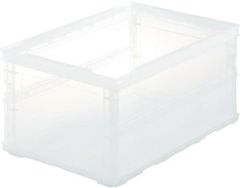 トラスコ中山(TRUSCO) 薄型折りたたみコンテナスケル 40L 透明 TSK-O40B-TM × 10個 収納ケース 収納ボックス 【ケース販売】