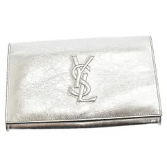 YVES SAINT LAURENT (イヴサンローラン) レザーショルダーウォレット 559075 シルバーのサムネイル