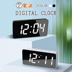 電波時計 卓上 おしゃれ 目覚まし時計 電波 デジタル時計 常時点灯 置き時計 調光 置き時計 デジタル 静音 文字大きい 置時計 シンプル モ