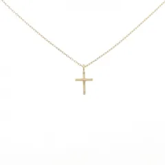 【美品】ete レイヤー クロス ネックレス　K10 K10MPG レイヤー ダイヤモンド ネックレス（761729） ｜ women