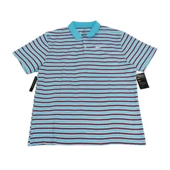 【最終値下げ SALE】NIKE ナイキ ポロシャツ ボーダー ワンポイント ブルー×レッド L　B202507