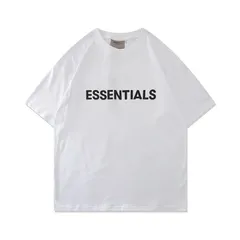＜SSFOG FEAR OF GOD ESSENTIALS＞メンズ100％コットンTシャツ半袖丸首トップスS-M
