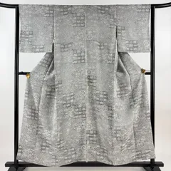 小紋 更紗 山岡古都 草根木皮染 浜ちりめん 栗梅色 正絹 反物 小紋 更紗 山岡古都 草根木皮染 浜ちりめん 栗梅色 正絹 反物