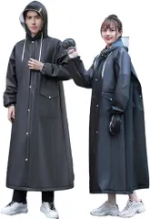 堺のやまちゃん商店 レインコート レインウェア リュック対応 レディース メンズ 車 カッパ 自転車用カッパ 雨具( ブラック,  XL)