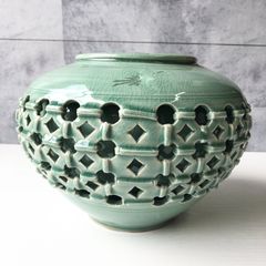 香炉？ 高麗青磁 磁器 花瓶 壺 装飾的 伝統美術 東洋