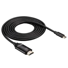 USB-C to HDMI 4K 60Hz  変換ケーブル 4K2K オスーオス アルミ端子 1.8m USB 3.1 Type C to HDMI 4K2K コンバータ 音声サポート オスーオス アダプタ USB C 解像度 2160P/1080P 2色選択