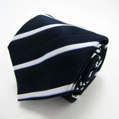 ポロクラブ ブランド ネクタイ ストライプ柄 PO メンズ ネイビー POLO CLUB 【中古】