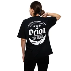 正規品 オリオンビール コットン 綿 生地 tシャツ ドラフト缶 オリオン  男女兼用 ユニセックス ブラック 黒 背面 ロゴ入りのサムネイル