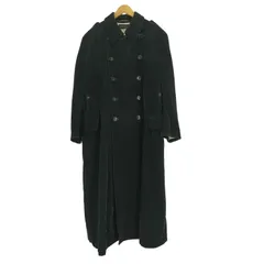 ☆良品 コムデギャルソン COMME des GARCONS コムコム 丸襟 フレア ロング ジャケット コート 黒 ステンカラーコート 川久保玲  ジュンヤ