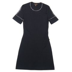 ルイ・ヴィトン LOUIS VUITTON ニット 半袖 ワンピース RW171A MTS FBKD36 サイズS ブラック