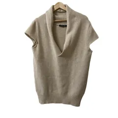 mizuiro  ind(ミズイロインド) 半袖セーター レディース - ベージュ