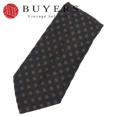 【中古】 フェンディ ネクタイ シルク ブラック ブラウン ビジネス スーツ メンズ 男性 FENDI