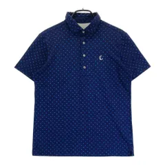 サイズ：L CALLAWAY キャロウェイ  半袖ポロシャツ 羽根 総柄 ネイビー系 [240101446766] ゴルフウェア メンズ ストスト