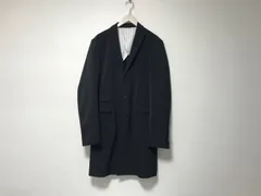 本物コムサイズムCOMMECAISMナイロンチェスターコートジャケット長袖サーフアメカジスケーターストリートミリタリービジネススーツパーティーモードドレスゴルフメンズ黒ブラックL