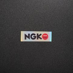 B級・新品・未使用☆NGK エヌジーケー　プリントステッカー　オーロラ　1枚　縦23mm×横71mm　えぬじーけー　|　ロゴ　|　デカール　|　シール　|　新品　|　送料無料　|　匿名配送