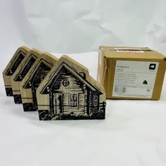 【未使用】レオナルド　オブジェ ベア 4P H14cm Foresta　木製　38249　4個セット【送料無料】