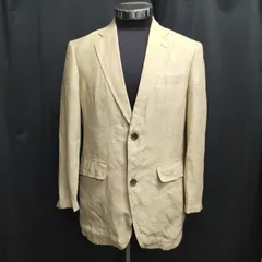 KANSAI YAMAMOTO【カンサイヤマモト】春夏 テーラードジャケット【メンズS/麻・リネン100％/ベージュ】背抜き裏地/シングルベント/アウター◆BJ016-c