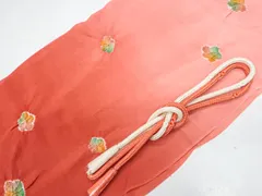 【京松】リサイクル着物 和装小物 帯締め帯揚げセット 丸組 絞り 花文 帯締 帯揚 kyo7w07-765