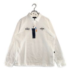 未使用品 メンズ キャロウェイ Callaway 長袖ポロシャツ LL 白 ホワイト シンプル
