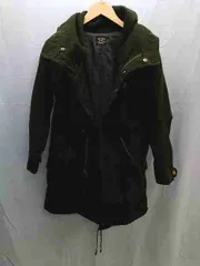 ◇ DOUBLE NAME ダブルネーム 無地、冬用 長袖 ミドル丈コート サイズF カーキ レディース E 【1301260022504】のサムネイル