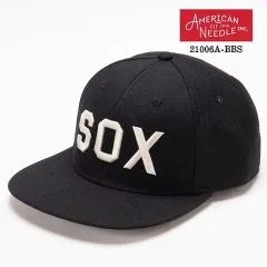 新品 AMERICAN NEEDLE アメリカンニードル ベースボールキャップ Negro League ボルチモア・ブラックソックス SOX ロゴ 帽子 キャップ 刺繍 メンズ レディース ユニセックス 黒 ブラック smu672a-bbs