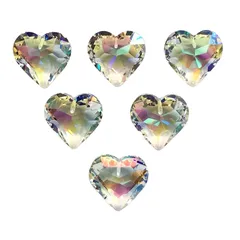 ハート型 サンキャッチャー パーツ クリスタル カラフル レインボー 30mm 45mm インテリア (30mm, レインボー) 1