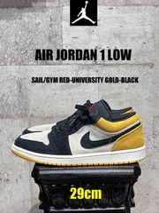 ナイキ エアジョーダン1 ロー スエード 29cm セイル ユニバーシティ ゴールド ブラック NIKE AIR JORDAN1 LOW 553668-127