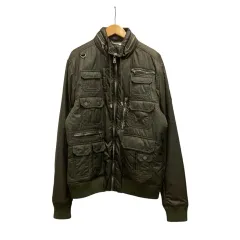 ディー&ジー ドルガバ ドルチェ&ガッバーナ D&G ブルゾン ミリタリージャケット 長袖 ハイネック 無地 カーキ