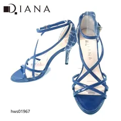DIANA サンダル レース ネイビー ストラップ 22.5cm クロス ダイアナ レディース hws01967
