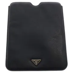 美品　PRADA iPadケース アイパッドケース　ブラック　三角ロゴ 美品 PRADA iPadケース アイパッドケース ブラック 三角ロゴ