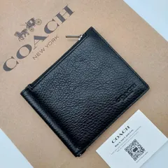 新作 COACH マネークリップ 折り財布 ジップウォレット メンズ商品