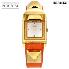 【稼働品】エルメス■メドール　レディースウォッチ　35 エルメス/メドール/ホワイトダイヤル/Hermes/Medor/White Dial