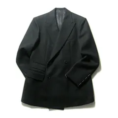 【新品】 THE GENTLEMAN IN THE PARLOUR ／ ザジェントルマンインザパーラー　ダブルブレスト ジャケット 日本製 含浸加工 ウール サキソニー 黒 ブラック ｜ 秋冬
