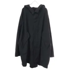 アンドゥムルメステール　オーバーサイズ フード付き モッズコート 黒 Ann DEMEULEMEESTERのモッズコートを使ったメンズ人気