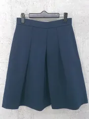 ◇ PLST プラステ 膝丈 フレア スカート サイズ2 ネイビー レディース  【1002800809875】のサムネイル