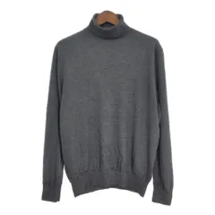 Polo by Ralph Lauren ポロ ラルフローレン タートルネック ウール ニット セーター グレー (メンズ L) 中古 古着 T0634