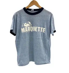 チャンピオン Champion 80's 80年代 トリコタグ PEANUTS SNOOPY ピーナッツ スヌーピー プリント vintage ヴィンテージ made in USA アメリカ製 リンガーT Tシャツ ブルー Lサイズ 101MT-4042