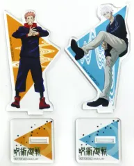 【中古】アクリルスタンド・アクリルパネル 虎杖悠仁＆五条悟 描き下ろしアクリルスタンド2個セット 「Blu-ray/DVD 呪術廻戦」 アニメイト全巻購入特典