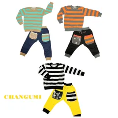 ボーダーセットアップ　オシャレ　かわいい　おそろコーデ　普段着　お出かけ　男の子　女の子　キッズ　赤ちゃん　ハロウィン　韓国　子供服　新品未使用　100 110 120