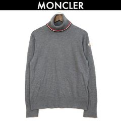 モンクレール MONCLER ロゴワッペン トリコロール ウール タートルネックニット セーターメンズ 中古 サイズ M コンディション B