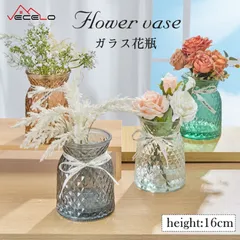 VECELO 即納 花瓶 ガラス 2点セット 高さ16CM 割れない 花瓶 円柱 おしゃれ 透明 花器 一輪挿し 水栽培 インテリア飾り フラワーベース ガラス製 シンプル 韓国 北欧 リビング 大きい 生花 花びん シンプル