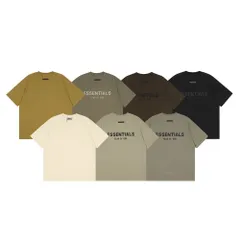 ＜SSFOGFEAR OR GOD ESSENTIALS＞メンズ100％コットンTシャツ半袖丸首トップス