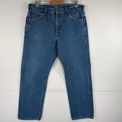 古着 90's/90年代 リー Lee USA製 デニムパンツ テーパード 5ポケット 大きいサイズ ジーンズ ジーパン w40 L30  ブルー メンズ