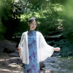 ショール ケープ 白 ホワイト レース調 中華 チャイナ 結婚式 花嫁 二次会 パーティー ウェディング  フェミニン ガーリー レース 透け感 豪華 プリンセス 森ガール お呼ばれ 食事会 透け感