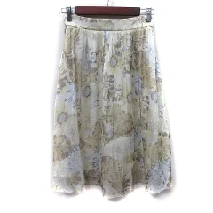 プロポーション ボディドレッシング PROPORTION BODY DRESSING フレアスカート ギャザー ミモレ ロング 花柄 M マルチカラー /YI