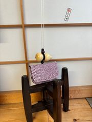 煙草入れ　総絞り　紫系　帯飾り　お祭り　お神輿