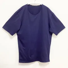 古着　美品　UNIQLO　ユニクロ　＋J　プラスジェイ　半袖Tシャツ　ユニセックス　L相当　クルーネック　コットン　ネイビー　紺